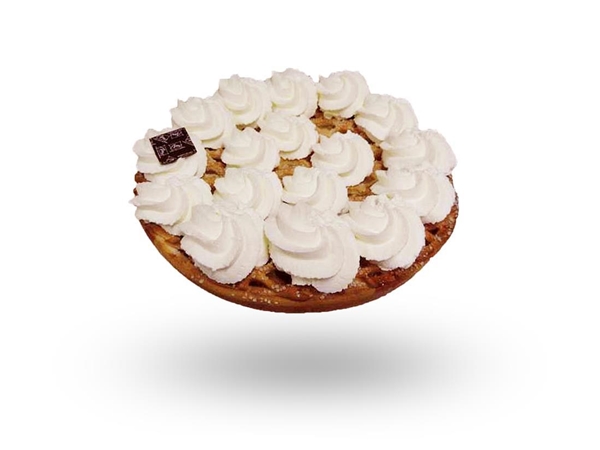 Kersenvlaai + slagroom