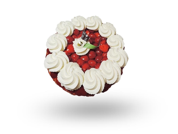 Aardbeien vlaai + slagroom