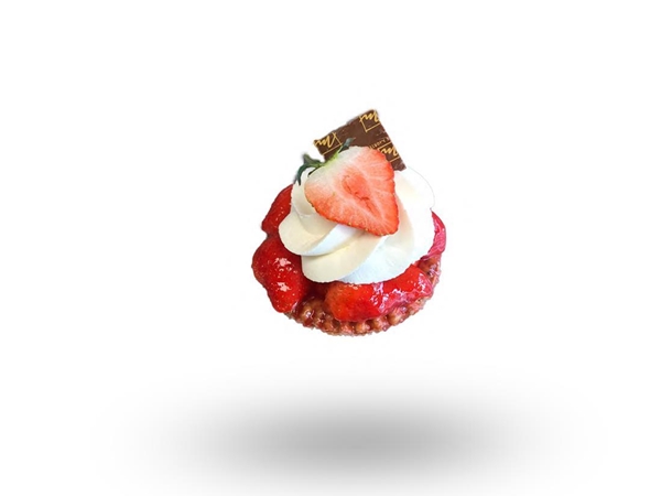 Aardbeien schelpje + slagroom